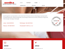 Tablet Screenshot of medica-labor.ch
